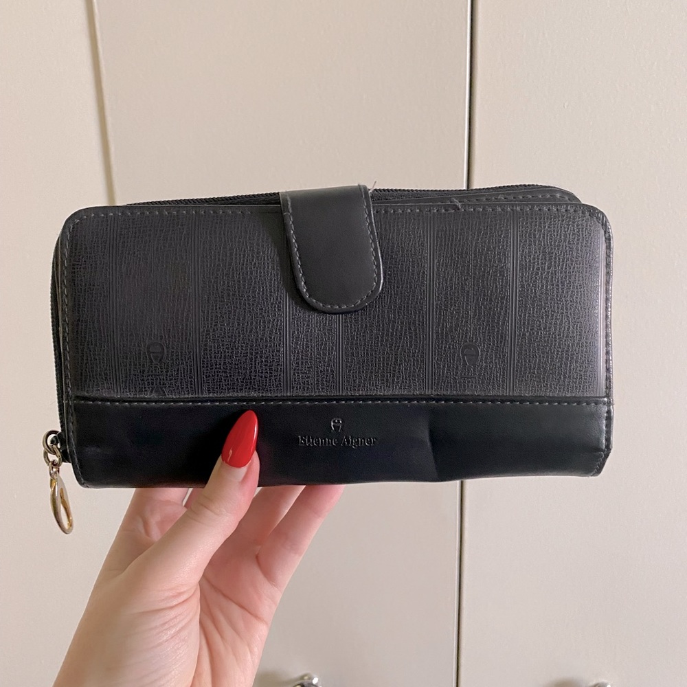 Vintage Etienne Aigner Navy Blue Wallet or Clutch